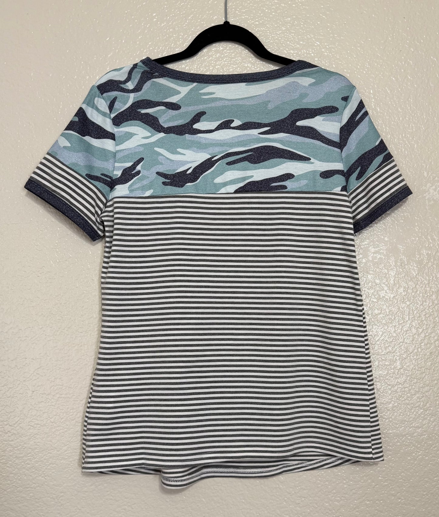 Not So Camo Striped Pocket Tee