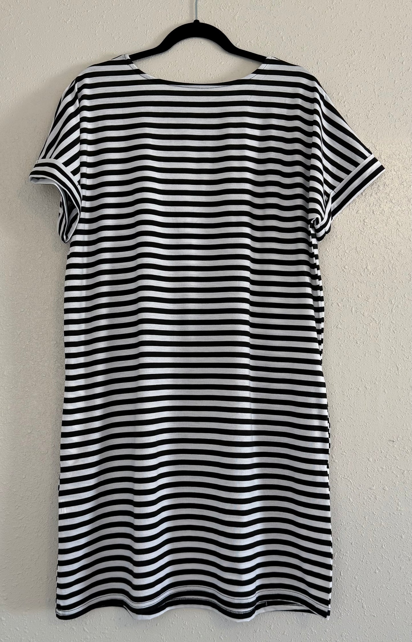 Black + White T-shirt Dress