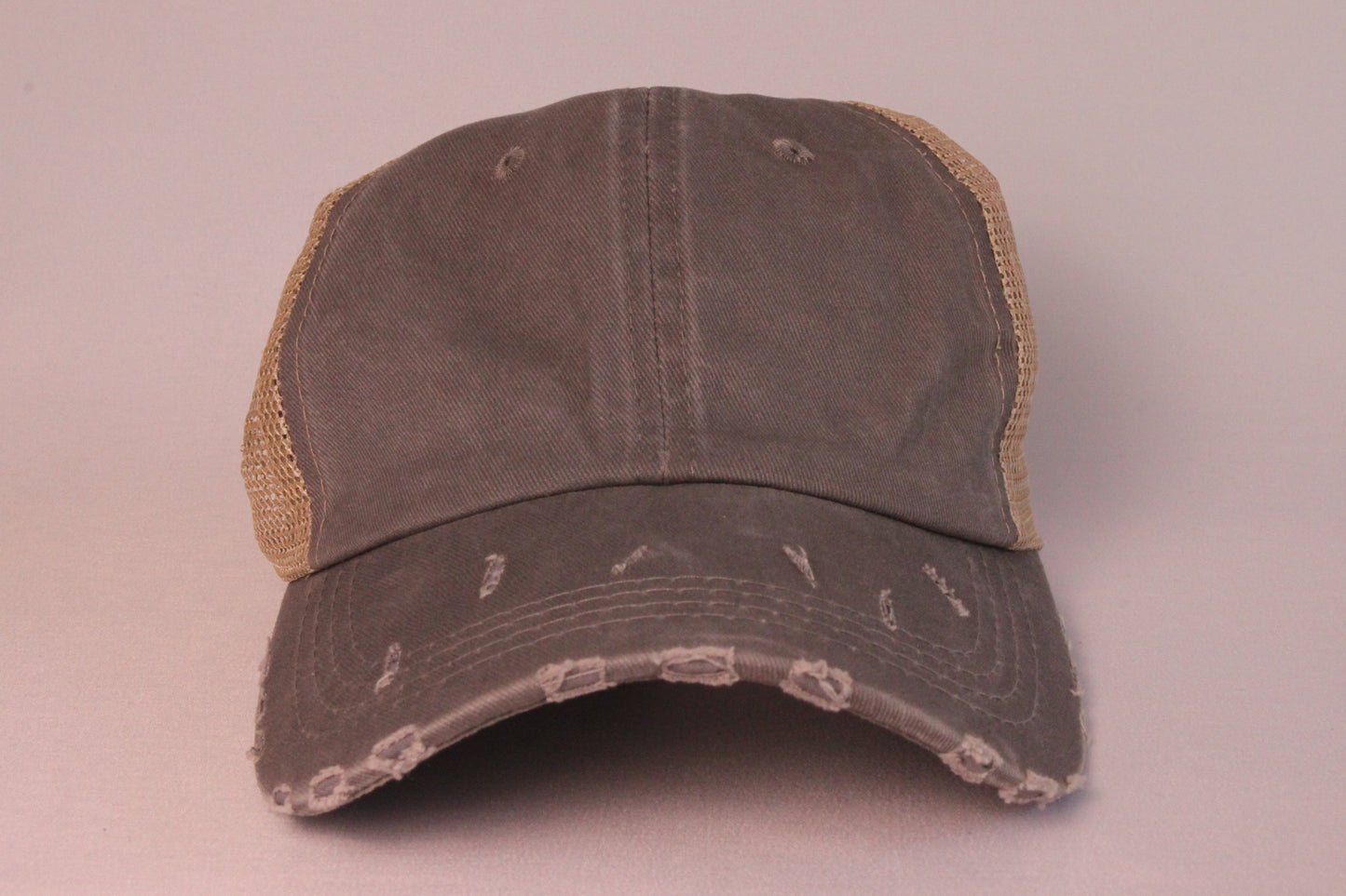 Gray Distressed Hat