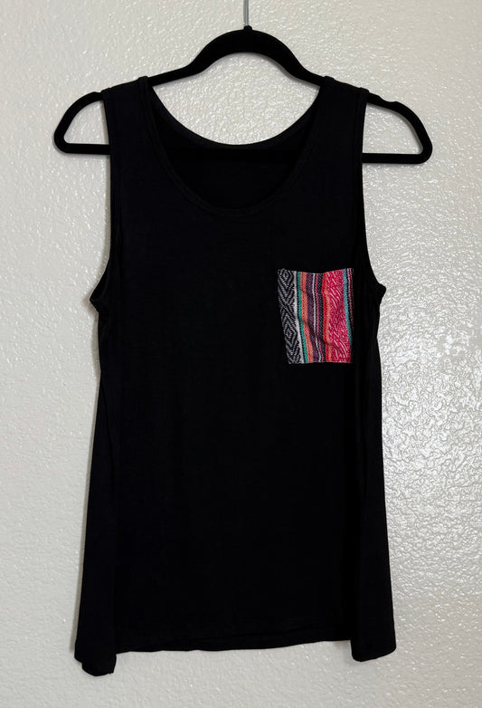 Color Pocket Tank Top