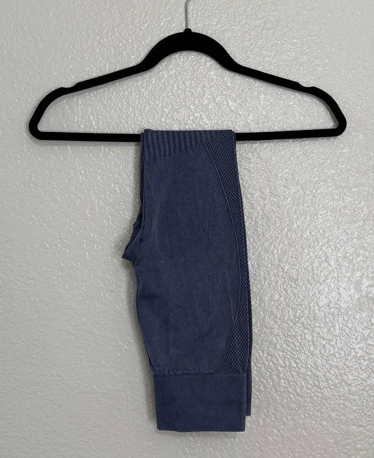 Navy Ribbed Leggings