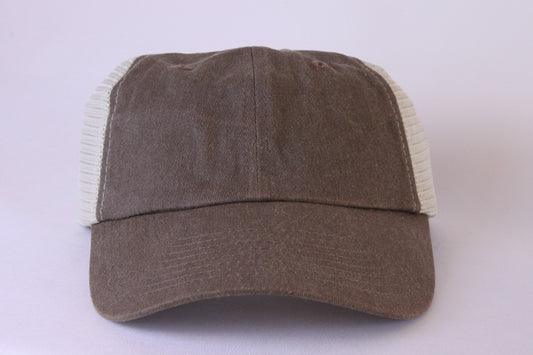 Brown Denim Hat
